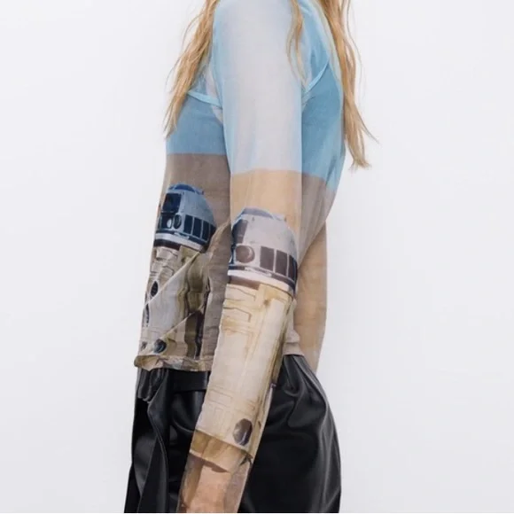REALLY RARE SOLD OUT BNWT STAR WARS MESH LONG SLEEVE TOP FROM ZARA. SIZE SMALL. - Picture 15 of 15